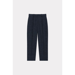Women Checks Tailored Pants - Midnight Blue