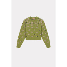 Women Popcorn Fairisle Jumper - Green
