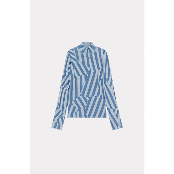 Women Kenzo Dazzle Stripe Jumper - Cyan