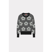 Women Flower Jacquard Jumper - Black