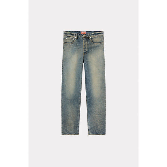 Men Stone Bleach Asagao Straight J - Stone Bl Dirty Blue Denim