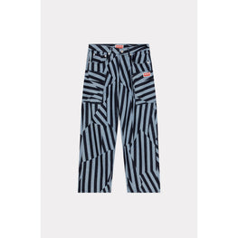 Men Dazzle Stripe Cargo Monkey Fit - Rinse Blue Denim