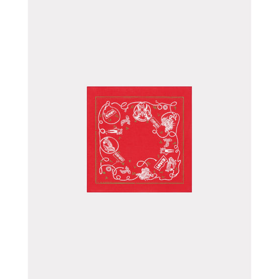 Men Printed Bandana - Cherry