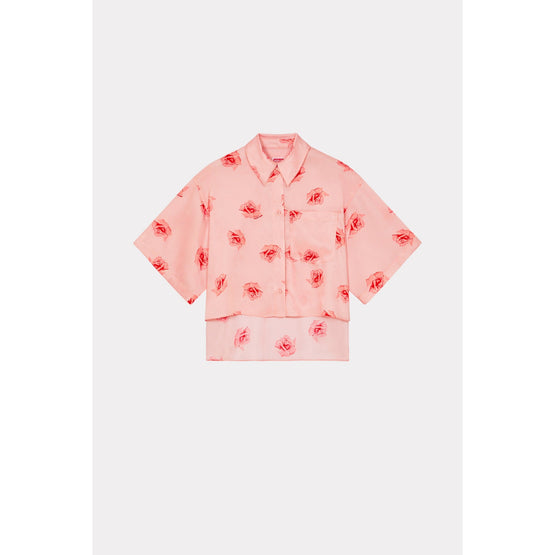 Women Kenzo Rose Cropped Shirt - Faded Pink