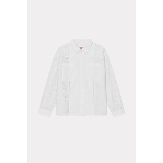 Women Broderie Anglaise Ovs Shirt - Off White