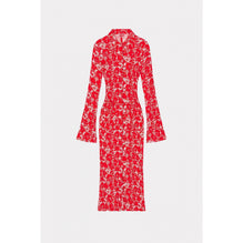 Women Flower Camo Cardi Dress - Medium Red