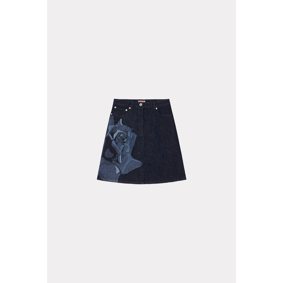 Women Kenzo Rose Small Skirt - Rinse Blue Denim