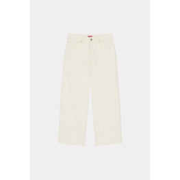 Women Solid Sumire Cropped - Stone Bleached White Denim