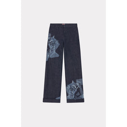 Women Kenzo Rose Tailored Pants - Rinse Blue Denim