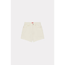 Women Solid Shorts - Stone Bleached White Denim