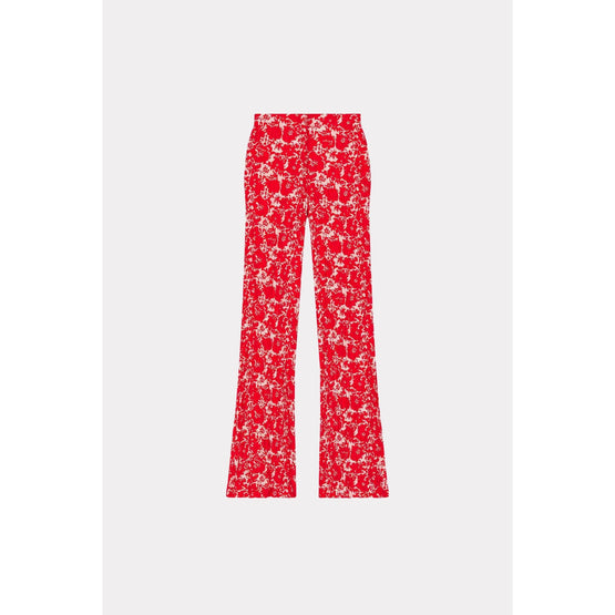 Women Flower Camo Pants - Medium Red