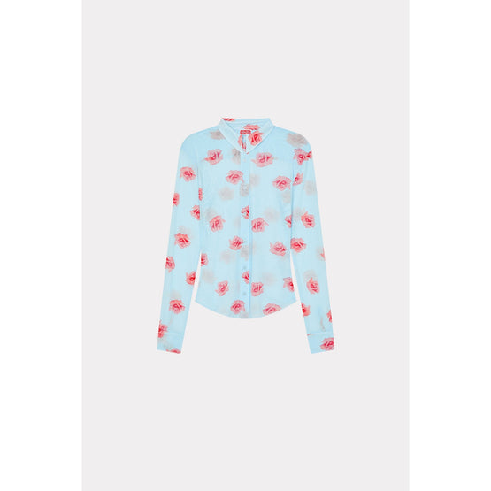 Women Kenzo Rose Fitted Shirt - Light Blue