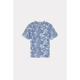 Women Flower Camo Oversize T-Shirt - Midnight Blue