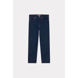Men Cny Crop Asagao Straight Fit J - Rinse Blue Denim
