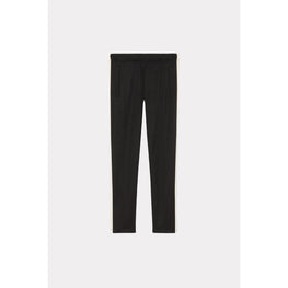 Men Elephant Flag Trackpant - Black