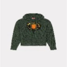 Men Kenzo Fruit Stickers Hoodie - Dark Khaki