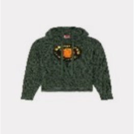 Men Kenzo Fruit Stickers Hoodie - Dark Khaki