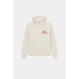 Men Drawn Varsity Oversize Hoodie - Pale Grey