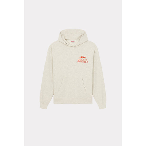 Men Drawn Varsity Oversize Hoodie - Pale Grey