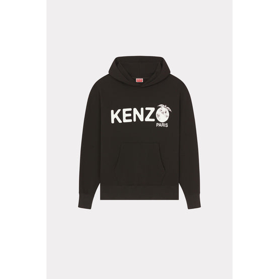 Men Kenzo Orange Oversize Hoodie - Black