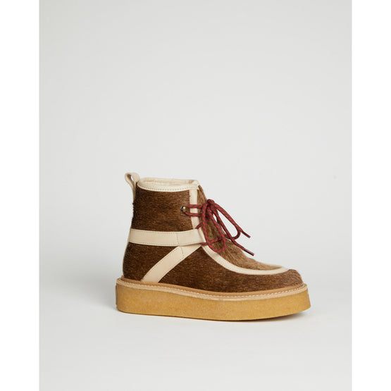 Women Kenzo Yuki Pony Boots - Tabac
