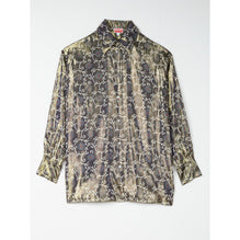 Women Marguerite Oversized Shirt - Blue Black