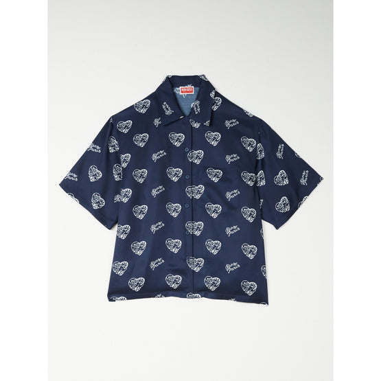 Women Cvd Hawaiian Shirt - Midnight Blue