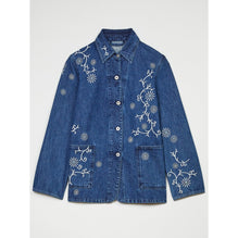 Women Workwear Jacket Kenzo Margueri - Medium Stone Blue Denim