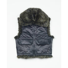 Women Fake Fur Gilet - Black