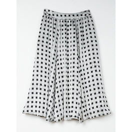 Women Weave Devore Midi Skirt - Pale Grey
