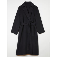 Women Long Cashemere Coat - Black