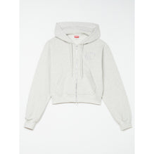 Women Constellation Cropped Zip Hood - Pale Grey