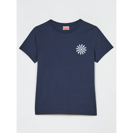 Women Marguerite Crest Classic Tee - Blue Black