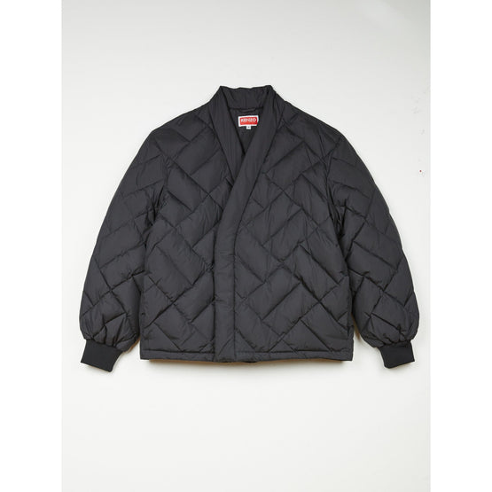 Men Kenzo Weave Down Kimono - Black