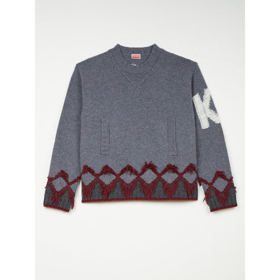 Men Kenzo Constellation Jumper - Middle Grey