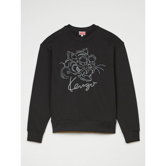 Men Star Tiger Emb Classic Sweat - Black