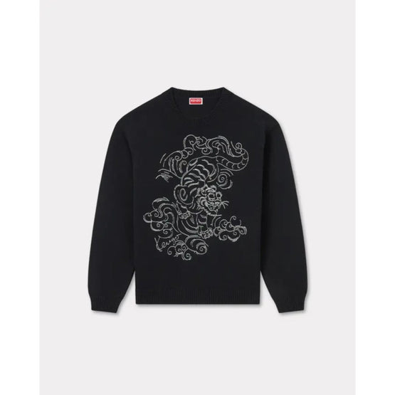 Men Rws Kenzo Star Tiger Jumper - Black