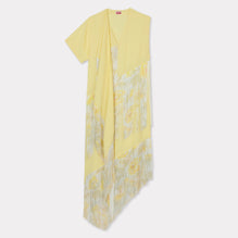 Women Kenzo Peonies Fringed Long Dre - Cream