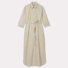Women Kenzo Weave Long Shirt Dress - Beige