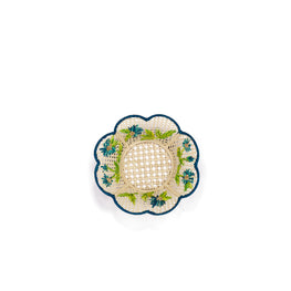 Roses D'Hiver Embroidered Rattan Baskets