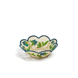 Roses D'Hiver Embroidered Rattan Baskets