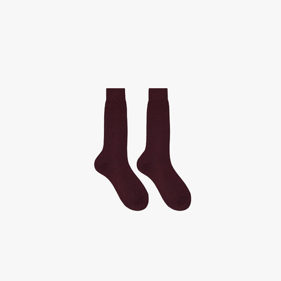 Men K0030 Cotton 510 Socks_Mid - Burgundy
