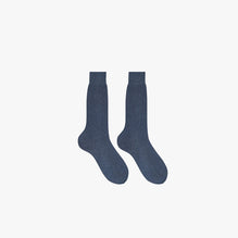 Men K0030 Cotton 602 Socks_Mid - Bleu Gris