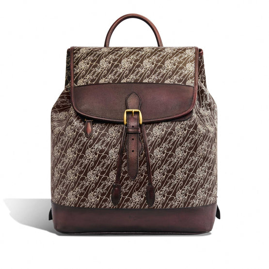 Men Sac_A_Dos Toile Marbeuf + Vn Maduro - Dark Brown + Maduro
