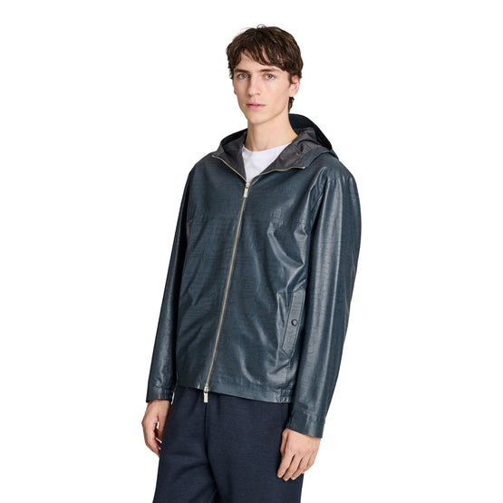 Men R25Lbl144 Kajv 09N Leather - Charcoal Blue