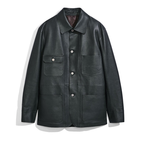 Men R25Lfl21 Kakn H30 Leather - Deep Green