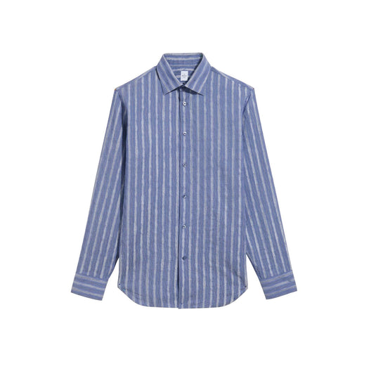 Men R27Htl86 Cpae 26R Shirt - Blue Scritto Stripes