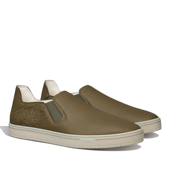 Men S5752 Cervo Scritto Kaki - Kaki