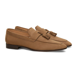 Men S5852 Nubuck Tassels Light Brown - Light Brown