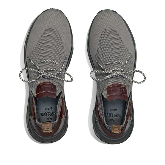 Men S6011 Knit+Lagoon + Scr Embroidery Grey - Grey